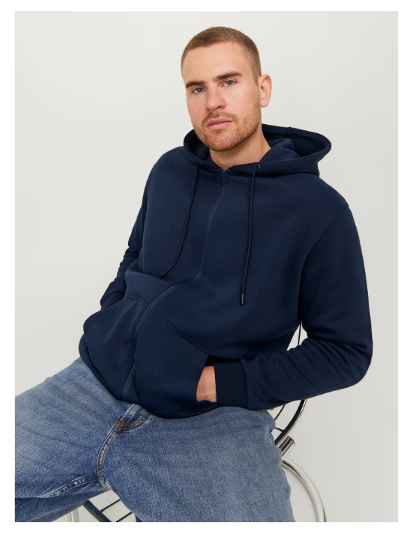 Casaco Malha BASIC ZIP HOOD BRADLEY